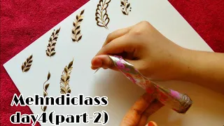 different types of vines/leaves||Sehreen Henna classes Day-4||(part-2)|learn basic henna leaves 🍃🌿