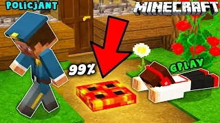 99% POLICJANTÓW NIE WIDZI LAWOWEJ KLAPY W MINECRAFT?! GPLAY UCIEKA Z WIĘZIENIA!