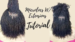 Microlocs W/ Human Hair Extensions  | Microlocs Installation Tutorial