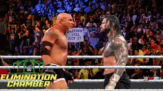 Roman Reigns vs Goldberg Full Match : Elimination Chamber 2022