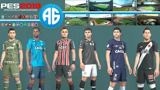 PES 19 - CONHECENDO TODOS OS TIMES, UNIFORMES, JOGADORES E ESTÁDIOS DO BRASILEIRÃO 18 (Português-BR)