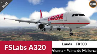 [P3D v5] FSLabs A320 Laudamotion | Vienna to Palma de Mallorca | Full flight