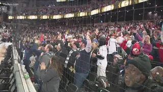 Braves fans react to Freddie Freeman's double in World Series