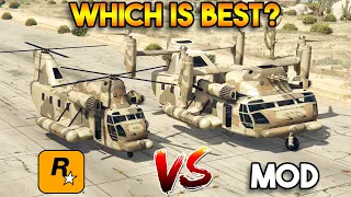 GTA 5 CARGOBOB VS MODDER CARGOBOB ! (ROCKSTAR GAMES VS MODDER)