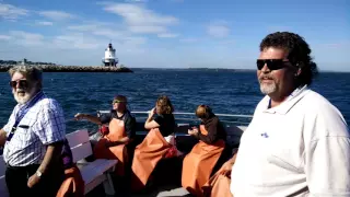 Lucky Catch Lobster Fishing Boat Demo - Portland Maine - Seagull Flock at Bug Light House