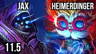 JAX vs HEIMERDINGER (TOP) | 8.5M mastery, 3100+ games, 7/2/4 | KR Diamond | v11.5