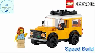 Lego Creator Land Rover Classic Defender 40650 Speed Build