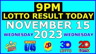 9pm Lotto Result Today November 15 2023 (Wednesday)