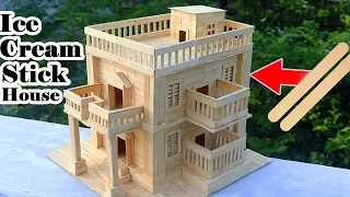 How to Make Modern Popsicle Sticks House - Building Popsicle Stick Mansion