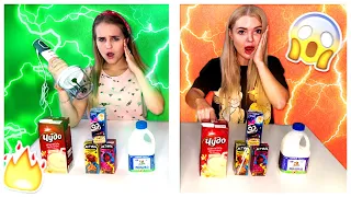 ТЕЛЕПАТИЯ Молочный Коктейль ЧЕЛЛЕНДЖ УГАДАЙ Если Сможешь Twin Telepathy Milkshake Challenge/The liza