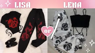 Lisa or Lena 💝 | would you rather ( clothes, dress, accessories)