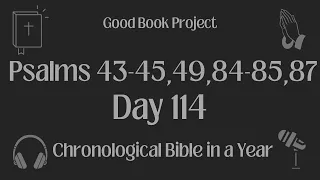 Chronological Bible in a Year 2023 - April 24, Day 114 - Psalms 43-45,49,84-85,87