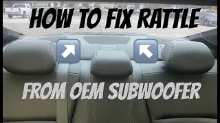 How To Fix Subwoofer Bass Rattle - Honda Accord