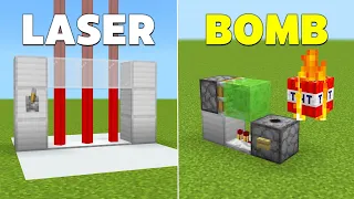 4 EASY Defense Redstone Builds in Minecraft Bedrock!