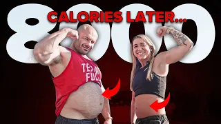 Massive 8000 Calorie Bulk Meal+ Insane High Volume Push Workout!