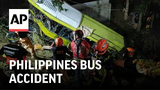 At least 16 dead in Philippines bus accident