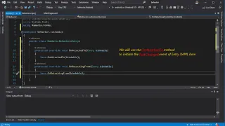 Xamarin.Forms C# / Custom Behavior