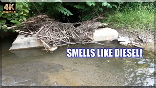 Clogged Culvert under the Interstate: Watch as I clear it