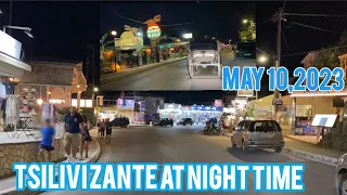 TSILIVI  ZANTE ISLAND AT NIGHT TIME - May 10,2023 | FULL TOUR ,AFTER MY WORK | BEAUTIFUL NIGHT|in 4K