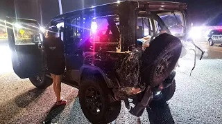 JEEP ROLLS OVER IN INSANE HIGHWAY CRASH CAUGHT ON DASH CAM