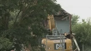 Castro's house torn down: Ariel Castro's home torn down by diggers in Cleveland, Ohio