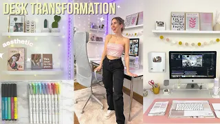 EXTREME SCHREIBTISCH TRANSFORMATION 🫧 * aesthetic und motivierend * Cali Kessy