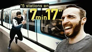 RACE THE TUBE IN PARIS ! (5 stations : 2km in 7min !)