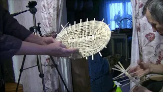Плетение из ивового прута ( лозы ) овальное донышко