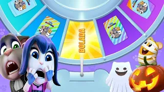My Talking Tom Friends Halloween lucky spin I got JACKPOT!! Gameplay Android ios