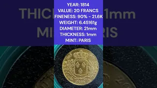 favorite gold coin in my stack- 1814 20 Francs #gold