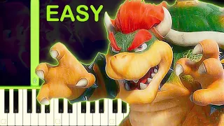 BOWSER PEACHES SONG | The Super Mario Bros Movie  - EASY Piano Tutorial