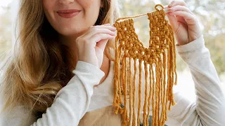 The EASIEST Macrame You Can Make | Mini Macrame Wall Hanging Tutorial | NO Double Half Hitch Knots