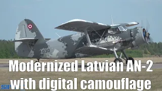 Antonov AN-2 With Digital Camo - Latvian Air Force - Landing And Arrival - Turku 2023