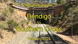 Drivers eye view, Bendigo to Southern Cross, VL, Feb 2024