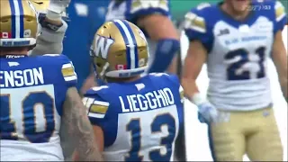 Winnipeg Blue Bombers vs Saskatchewan Roughriders Marc Liegghio 55 Yard Field Goal LDC 2022