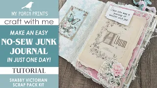 Make A Junk Journal (in just one day!) 🤍 Shabby Victorian | Beginners | No Sewing | My Porch Prints