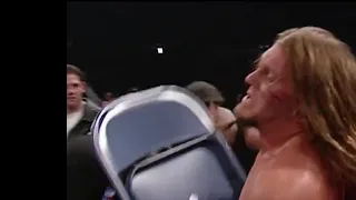 Chris Jericho hits Stacy Keibler with a steel chair on old Money Night Raw