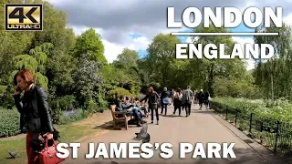 LONDON TOUR | St James Park and Horse Guards Cavalry Household Band [4K]