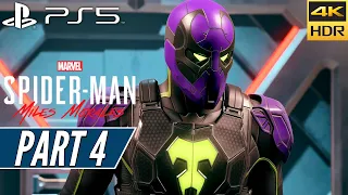 SPIDER-MAN MILES MORALES (PS5) Walkthrough Gameplay PART 4 [4K 60FPS HDR] - No Commentary