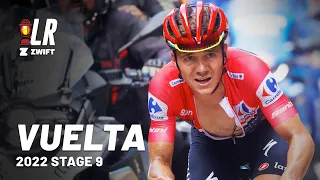 GC Fight on Inhumane Gradient | Vuelta a España Stage 9 2022 | Lanterne Rouge x Zwift