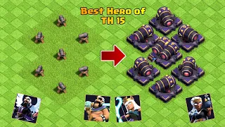 Every Level Heroes vs Every Level Cannon Formation - TH 15 Edition | Clash of Clans