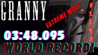 Granny V1.7.9.3 - Extreme Mode Door Escape Glitchless Speedrun In 3:48.095! (Former WR)