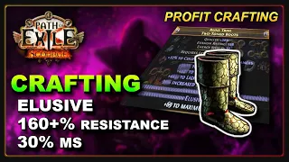 PoE 3.16 - Crafting 160% Resistance Elusive Boots