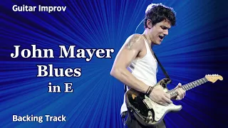 John Mayer Style Blues in E - Guitar Backing Track Jam