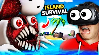 Feeding HUGE BRIDGE WORM On REMOTE VR ISLAND (Island Time VR Funny Gameplay)