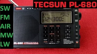 Tuning ALL the Tecsun PL-680 bands! SW, FM, AIR, MW and LW