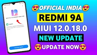 Redmi 9a MIUI 12.0.18.0 New Update Rollout | Redmi 9a New Update | Redmi 9a Update