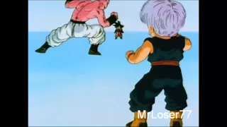 [DBZ  Funny Moments] Buu sucker punches Trunks (HD REMASTERED)