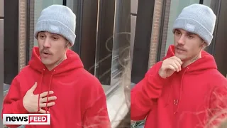 Justin Bieber AMBUSHED By Fans Waiting Outside His Home & Responds (Watch)