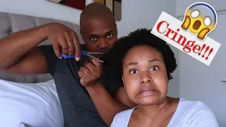 HUBBY CUTS MY HAIR - Don't try this at home!